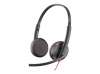 HP Poly Blackwire C3225 Blackwire 3200 Series headset on-ear wired active noise cancelling 3.5mm jack black