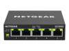 NETGEAR 5-Port Gigabit Ethernet Smart Managed Plus Switch for SMB Metal Case Desktop Fanless