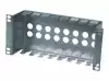 10 patch panel for LSA-PLUS modules, height 2 1/2 U, 8 positions, zinc plating