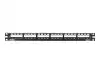 19 24-Port Metal Patch Panel Mini-Com with strain relief bar