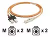 LC to LC multimode duplex patch cord, 1.6mm jacketed cable - 50/125μm, 5m