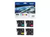 BROTHER LC-985 ink cartridge black and tri-colour standard capacity bl 300 pages cl 260 pages 4-pack blister without alarm