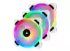 CORSAIR LL120 RGB White 120mm Dual Light Loop RGB LED PWM Fan 3 Pack with Lighting Node PRO