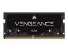 CORSAIR VENGEANCE DDR4 32GB 1x32GB 3200MHz SODIMM Unbuffered 22-22-22-53 Black PCB 1.2V