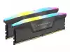 CORSAIR VENGEANCE RGB 64GB 2x32GB DDR5 5200MT/s DIMM Unbuffered 40-40-40-77 Std PMIC AMD EXPO Cool Grey Heatspreader Black PCB 1.25V