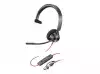 HP Poly Blackwire 3310 Monaural Microsoft Teams Certified USB-C Headset +USB-C/A Adapter