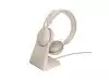 JABRA Evolve2 65 MS Stereo Headset on-ear Bluetooth wireless USB-A noise isolating beige Certified for Microsoft Teams