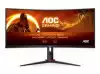 Монитор AOC CU34G2XP/BK, 34" Curved 1500R VA, WLED, 3440x1440@@180Hz, 1ms GtG, 1ms MPRT, 430 cd/m2, 4000:1, 80M:1 DCR, Tilt, Height Adjust, Swivel, 2xHDMI, 2xDP, USB hub
