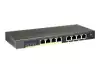 NETGEAR 8-Port Gigabit Plus Ethernet Switch 4xPoE - Network Surveillance QoS VLAN GreenPowerSaving - Desktop - fanless