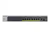 NETGEAR 8-Port PoE+ Multi-Gigabit Smart Managed Pro Switch with 2x 10G copper/fiber uplinks 180W PoE budget divided into 2-port