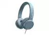 PHILIPS Headphones with mic blue 32mm speaker drivers for powerful and dynamic sound