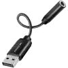 ADA-HA USB-A Hi-Res DAC audio adapter. External USB-A sound card to 3,5 mm jack, 384 kHz 32 bit DAC, stereo