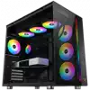 Xigmatek AQUA Ultra Air EN41907, Black, E-ATX/ATX/M-ATX/MINI ITX, USB 3.0 X 2, USB 2.0 X 2, USB-C X 1, HD AUDIO, Mesh Top, Front & Left TG, ARGB Strip, 7PCS Z20A&Galaxy II Fan Control Kit