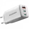 AXAGON ACU-DPQ65W GaN Wall charger, 3x port (USB + dual USB-C), PD3.0/QC4+/PPS/Apple, 65W, white