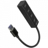 AXAGON HUE-M1A 4x USB3.2 Gen 1 MINI hub, metal, 20cm USB-A cable