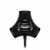 AXAGON HUE-X3B 4x USB2.0 TRINITY Black Hub