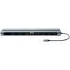 CANYON DS-90, 14 in 1 hub, with Type C female *2,Type C male *1:max 10Gbps,USBA*3:max 10Gbps,DP*1，VGA*1,SD card slot*1,TF card slot*1,Audio 3.5 audio*1,HDMI*2,RJ45*1,cable length 0.20m,Aluminum alloy housing,76*22.5*301mm,Dark grey