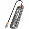 CANYON hub DS-13 7in1 4k USB-C Transparent Space Grey