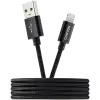 CANYON CFI-3, Lightning USB Cable for Apple, braided, metallic shell, cable length 1m, Black, 14.9*6.8*1000mm, 0.02kg