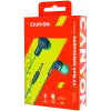 CANYON Stereo Earphones with inline microphone, Green+Blue