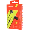 CANYON Stereo earphones with microphone, Black