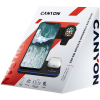 CANYON WS-303 3in1 Wireless charger, with touch button for Running water light, Input 9V/2A, 12V/2A, Output 15W/10W/7.5W/5W, Type c to USB-A cable length 1.2m, 137*103*140mm, 0.195Kg, Black
