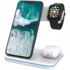 CANYON WS-303 3in1 Wireless charger, with touch button for Running water light, Input 9V/2A, 12V/2A, Output 15W/10W/7.5W/5W, Type c to USB-A cable length 1.2m, 137*103*140mm, 0.22Kg, White