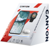 CANYON WS-303 3in1 Wireless charger, with touch button for Running water light, Input 9V/2A, 12V/2A, Output 15W/10W/7.5W/5W, Type c to USB-A cable length 1.2m, 137*103*140mm, 0.22Kg, White