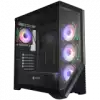 Chassis FC-AR17A-ARGB, 7 slots, 1 x Type C, 2 X USB 3.0, 4 x ARGB, remote, Without PSU, Black