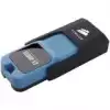 Corsair Flash Voyager Slider X2 USB 3.0 128GB, Blue Housing, Read 200MBs - Write 90MBs, Capless Design, Plug and Play