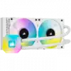 CORSAIR iCUE H100i ELITE CAPELLIX Liquid CPU Cooler, 240mm Radiator, Dual 120mm ML RGB PWM Fans, Intel: LGA1700 (with separate bracket)/LGA1200/LGA115X/LGA20XX, AMD: AM5/AM4/sTRX4/sTR4, 5Y warranty, white