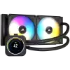 CORSAIR iCUE H100i ELITE LCD Display Liquid CPU Cooler, 240mm Radiator, Dual 120mm ML RGB PWM Fans, Intel: LGA1700/LGA1200/LGA115X/LGA20XX, AMD: AM5/AM4/sTRX4/sTR4, 5Y warranty, black