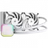 Corsair iCUE H100i RGB ELITE Liquid CPU Cooler - white, 277mm x 120mm x 27mm radiator