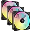 Corsair QX RGB Series, iCUE LINK QX120 RGB, 120mm Magnetic Dome RGB Fan, Triple Fan Kit