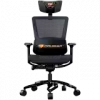 COUGAR Argo Black, Premium Aluminum Frame, 5-star Aluminum Alloy base, Breathable PVC Leather, Trigger shift wire control system, Dynamic lumbar Support Design, Flexibly reclining backrest, Adjustable headrest, Sliding seat, 3D Adjustable Armrest