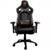 COUGAR Armor S BLACK Gaming Chair, Full Steel Frame, 4D adjustable arm rest, Gas lift height adjustable, 180º seat back adjustable, Head and Lumbar Pillow, High density mold shaping foam, Premium PVC leather,Weight Capacity-120kg,Product Weight-21kg