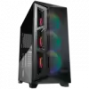COUGAR Dark Blader X5 RGB, Mid-Tower, Mini ITX/Micro ATX/ATX/CEB/E-ATX, 220x486x468(mm), Type C 3.1x1, USB 3.0x2, Mic x1/Audio x1, RGB Button, 4mm TG Transparent Left Panel, ARGB VK120 Front fans x 3 pre-installed, Onboard Lighting System, RGB Sync