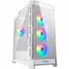 COUGAR DUOFACE PRO RGB White, Mid-Tower, Tempered Glass + Airflow front panels, 4x 120mm ARGB fans, GPU Holder, mITX/mATX/ATX/CEB/E-ATX, 1x Type-C Gen 2, 2x USB 3.0, 1x USB 2.0, Audio/Mic 3.5mm jack, RGB Button, 496x240x465 (mm)