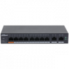Dahua 10-Port Cloud Managed Desktop PoE Switch, 8x PoE 100 Mbps, Port 1 - 60W, Port 2-8 - 30W, total 60W, 2x uplink 1 Gbps.