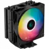 DeepCool AG400 BK ARGB, CPU Air Cooler, 1x120mm ARGB PWM Fan, TDP 220W, 4 Heatpipes, Black, LGA1700/1200/115x, AMD AM5/AM4, 125x92x150 mm(LxWxH), 2Y, R-AG400-BKANMC-G-2
