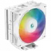 DeepCool AG400 WH ARGB, CPU Air Cooler, 1x120mm ARGB PWM Fan, TDP 220W, 4 Heatpipes, White, LGA1700/1200/115x, AMD AM5/AM4, 125x92x150 mm(LxWxH), 2Y, R-AG400-WHANMC-G-2