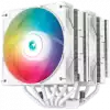DeepCool AG620 WH ARGB, CPU Air Cooler, 2x120mm ARGB PWM Fan, TDP 260W, 6 Heatpipes, Intel LGA2066/2011-v3/2011/1700/1200/115x, AMD AM5/AM4,129×136×157 mm(L×W×H), Hydro Bearing, 2Y, R-AG620-WHANMN-G-2
