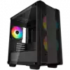 DeepCool CC360 ARGB, Mid Tower, Mini-ITX/Micro-ATX, 1xUSB3.0, 1xUSB2.0, 1xAudio, 3x120mm Pre-Installed ARGB Fans, Tempered Glass, Mesh Panel, Black, R-CC360-BKAPM3-G-1
