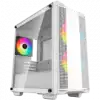 DeepCool CC360 ARGB WH, Mid Tower, Mini-ITX/Micro-ATX, 1xUSB3.0, 1xUSB2.0, 1xAudio, 3x120mm Pre-Installed ARGB Fans, Tempered Glass, Mesh Panel, White, R-CC360-WHAPM3-G-1