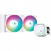DeepCool LE520 WH, 240mm CPU Liquid Cooler, 2x120mm ARGB PWM Fans, Anti-Leak Technology, ARGB Pump Top, White, LGA 1700/1200/115x, AMD AM5/AM4, 3Y, R-LE520-WHAMMN-G-1