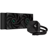 DeepCool LS520S Zero Dark, 240mm CPU Liquid Cooler, 2x120mm PWM Fans, Anti-Leak Technology, Black, LGA 1851/1700/1200/1151/1150/1155, AMD AM5/AM4, 5Y, R-LS520-BKNNMM-G-1