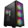 DeepCool MATREXX55 MESH V4 C, Mid Tower, Mini-ITX/Micro-ATX/ATX, 1xUSB3.0, 1x Type-C, 1xAudio, LED Button, 3x140mm ARGB Fans, 1x120mm ARGB Fan, ARGB LED Strip, Tempered Glass, Mesh Panel, Black, R-MATREXX55-BCAGA4-G-4