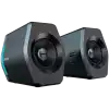 Edifier G2000 2.0 Audio System, BT V5.1, USB, AUX, 2.75-inch Drivers, RGB Lighting, 16W (RMS), Black