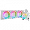EK-Nucleus AIO CR360 Lux D-RGB - White, 3x EK-FPT FAN 120 D-RGB PWM fans, Rotatable ARGB Pump Top, Intel Sockets LGA: 1150, 1151, 1155, 1156, 1200, 1700, 2011, 2011-3, 2066, AMD Sockets: AM4, AM5, 5 Year Warranty