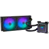 Endorfy Navis F240 ARGB, CPU Liquid Cooler, 2x FLUCTUS 120 PWM ARGB fan, Navis F, Intel LGA 115x/1200/1700/2011/2066, AMD AM5/AM4, 146×125×65mm, 3 Year Warranty
